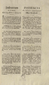 Instrukcya dla stoiących pogranicznych ober-strzelc&oacute;w