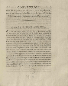 Convention entre [...] le roi de Prusse [Fryderyk Wilhelm II], et [...] l'empereur de toutes les Russies [Paweł I], au sujet des affaires de Pologne, conclue a St. Petersbourg, le 15 - 26 janvier 1797
