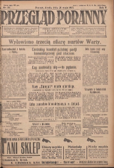 Przegląd Poranny: pismo niezależne i bezpartyjne 1925.05.20 R.5 Nr116