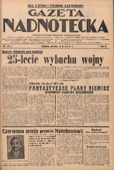 Gazeta Nadnotecka: Ilustrowane pismo codzienne 1939.07.30 R.19 Nr173