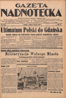 Gazeta Nadnotecka: Ilustrowane pismo codzienne 1939.08.08 R.19 Nr180