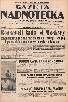 Gazeta Nadnotecka: Ilustrowane pismo codzienne 1939.08.13 R.19 Nr185