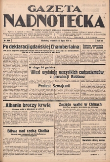 Gazeta Nadnotecka: Ilustrowane pismo codzienne 1939.07.13 R.19 Nr158
