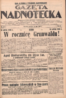 Gazeta Nadnotecka: Ilustrowane pismo codzienne 1939.07.16 R.19 Nr161