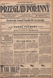 Przegląd Poranny: pismo niezależne i bezpartyjne 1925.05.31 R.5 Nr125