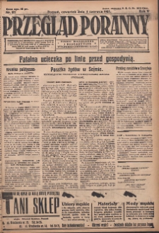 Przegląd Poranny: pismo niezależne i bezpartyjne 1925.06.04 R.5 Nr127
