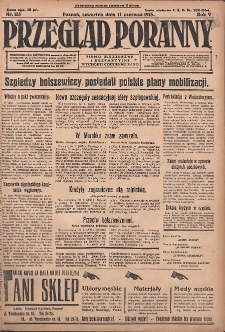 Przegląd Poranny: pismo niezależne i bezpartyjne 1925.06.11 R.5 Nr133