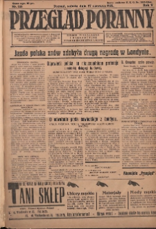 Przegląd Poranny: pismo niezależne i bezpartyjne 1925.06.28 R.5 Nr146