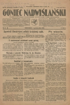 Goniec Nadwiślański: pismo codzienne poświęcone interesom stanu średniego 1925.10.02 R.1 Nr2