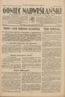 Goniec Nadwiślański: pismo codzienne poświęcone interesom stanu średniego 1925.10.20 R.1 Nr16