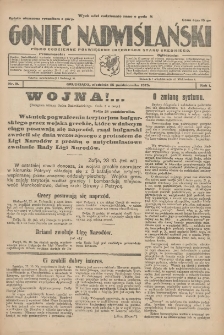 Goniec Nadwiślański: pismo codzienne poświęcone interesom stanu średniego 1925.10.25 R.1 Nr21