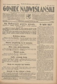 Goniec Nadwiślański: pismo codzienne poświęcone interesom stanu średniego 1925.10.27 R.1 Nr22