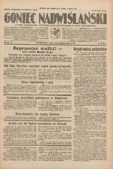 Goniec Nadwiślański: pismo codzienne poświęcone interesom stanu średniego 1925.10.28 R.1 Nr23