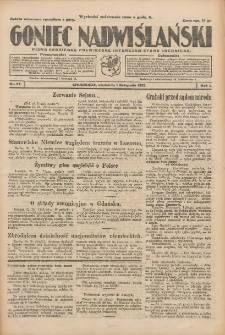 Goniec Nadwiślański: pismo codzienne poświęcone interesom stanu średniego 1925.11.01 R.1 Nr27