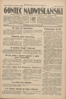 Goniec Nadwiślański: pismo codzienne poświęcone interesom stanu średniego 1925.11.04 R.1 Nr29