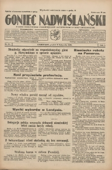 Goniec Nadwiślański: pismo codzienne poświęcone interesom stanu średniego 1925.11.06 R.1 Nr31