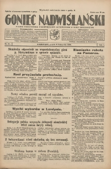 Goniec Nadwiślański: pismo codzienne poświęcone interesom stanu średniego 1925.11.06 R.1 Nr31