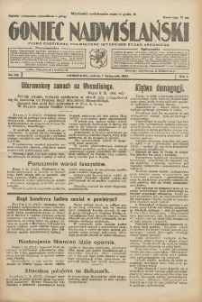 Goniec Nadwiślański: pismo codzienne poświęcone interesom stanu średniego 1925.11.07 R.1 Nr32