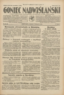 Goniec Nadwiślański: pismo codzienne poświęcone interesom stanu średniego 1925.11.08 R.1 Nr33
