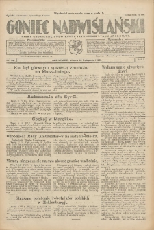 Goniec Nadwiślański: pismo codzienne poświęcone interesom stanu średniego 1925.11.10 R.1 Nr34