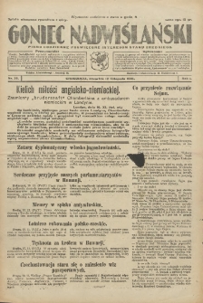 Goniec Nadwiślański: pismo codzienne poświęcone interesom stanu średniego 1925.11.12 R.1 Nr36