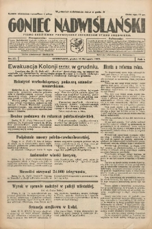 Goniec Nadwiślański: pismo codzienne poświęcone interesom stanu średniego 1925.11.13 R.1 Nr37