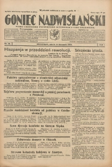 Goniec Nadwiślański: pismo codzienne poświęcone interesom stanu średniego 1925.11.14 R.1 Nr38