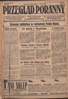 Przegląd Poranny: pismo niezależne i bezpartyjne 1925.07.03 R.5 Nr150