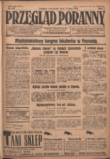 Przegląd Poranny: pismo niezależne i bezpartyjne 1925.07.09 R.5 Nr155