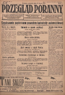 Przegląd Poranny: pismo niezależne i bezpartyjne 1925.07.14 R.5 Nr159