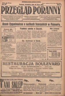 Przegląd Poranny: pismo niezależne i bezpartyjne 1925.07.26 R.5 Nr170