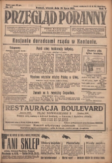 Przegląd Poranny: pismo niezależne i bezpartyjne 1925.07.28 R.5 Nr171