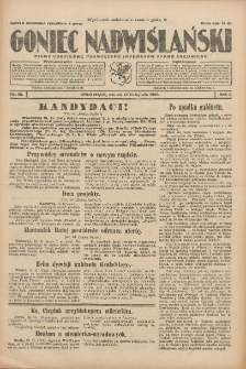 Goniec Nadwiślański: pismo codzienne poświęcone interesom stanu średniego 1925.11.17 R.1 Nr40