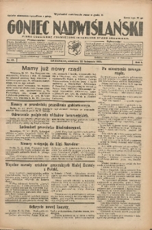 Goniec Nadwiślański: pismo codzienne poświęcone interesom stanu średniego 1925.11.22 R.1 Nr45