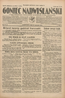 Goniec Nadwiślański: pismo codzienne poświęcone interesom stanu średniego 1925.11.25 R.1 Nr47