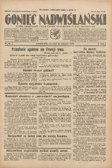 Goniec Nadwiślański: pismo codzienne poświęcone interesom stanu średniego 1925.11.26 R.1 Nr48