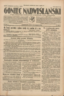 Goniec Nadwiślański: pismo codzienne poświęcone interesom stanu średniego 1925.11.28 R.1 Nr50