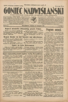 Goniec Nadwiślański: pismo codzienne poświęcone interesom stanu średniego 1925.11.29 R.1 Nr51