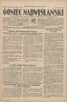 Goniec Nadwiślański: pismo codzienne poświęcone interesom stanu średniego 1925.12.12 R.1 Nr61