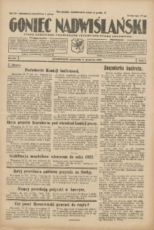 Goniec Nadwiślański: pismo codzienne poświęcone interesom stanu średniego 1925.12.17 R.1 Nr65