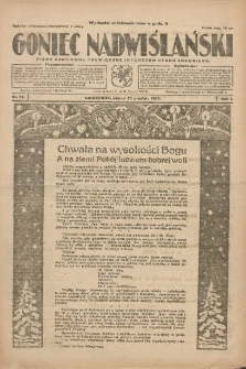 Goniec Nadwiślański: pismo codzienne poświęcone interesom stanu średniego 1925.12.25 R.1 Nr72