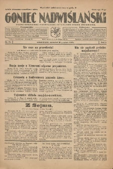 Goniec Nadwiślański: pismo codzienne poświęcone interesom stanu średniego 1925.12.21 R.1 Nr75