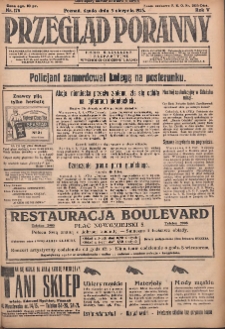 Przegląd Poranny: pismo niezależne i bezpartyjne 1925.08.05 R.5 Nr178