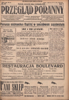 Przegląd Poranny: pismo niezależne i bezpartyjne 1925.08.06 R.5 Nr179
