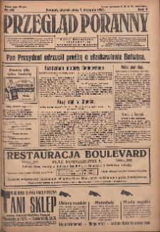 Przegląd Poranny: pismo niezależne i bezpartyjne 1925.08.07 R.5 Nr180
