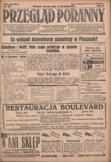 Przegląd Poranny: pismo niezależne i bezpartyjne 1925.08.11 R.5 Nr183
