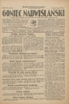 Goniec Nadwiślański: pismo codzienne poświęcone sprawom stanu średniego 1927.01.05 R.3 Nr3