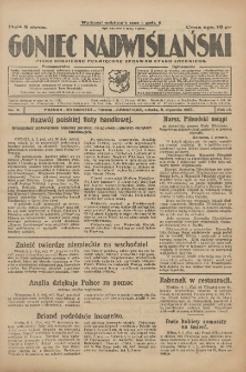 Goniec Nadwiślański: pismo codzienne poświęcone sprawom stanu średniego 1927.01.08 R.3 Nr5