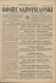 Goniec Nadwiślański: pismo codzienne poświęcone sprawom stanu średniego 1927.01.12 R.1 Nr8