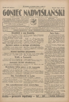 Goniec Nadwiślański: pismo codzienne poświęcone sprawom stanu średniego 1927.02.09 R.3 Nr31
